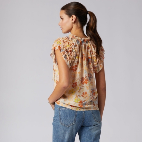 Joie Tezza Short Sleeve‎ Silk Top - Picture 4 of 9
